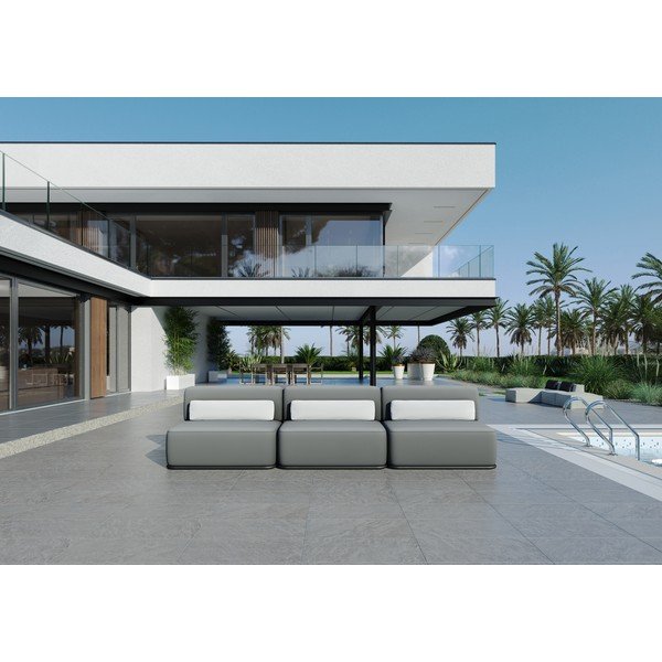 Világosszürke kerti moduláris kanapé 306 cm Straw – Sit Sit-image-1