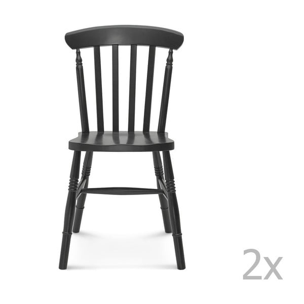 Ivar 2 db-os fekete fa székkészlet - Fameg