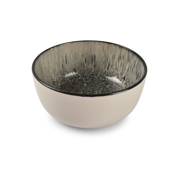 Fekete-krémszínű kőedény tálka 740 ml Gravel – ONA