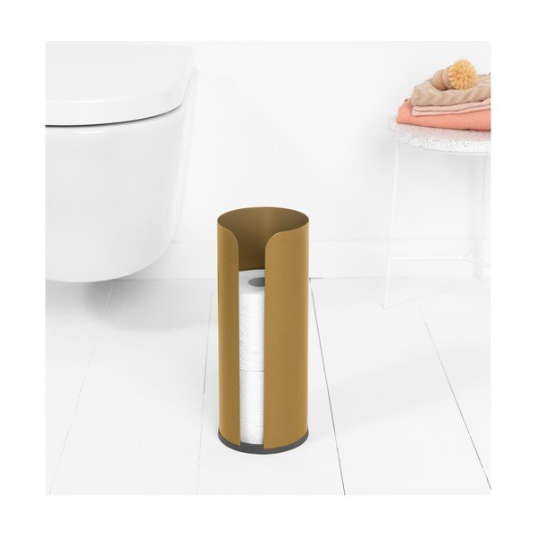 Aranyszínű acél WC-papír tartó állvány ReNew – Brabantia-image-1