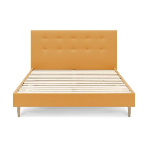 Rory Light sárga kétszemélyes ágy, 160 x 200 cm - Bobochic Paris