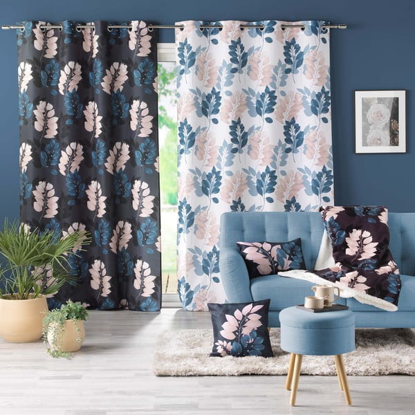 Sötétkék függöny 140x260 cm Belline – douceur d'intérieur-image-3