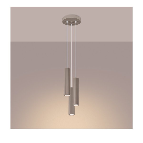 Szürkésbarna fém függőlámpa ø 19,5 cm Gleam – Sollux-image-4