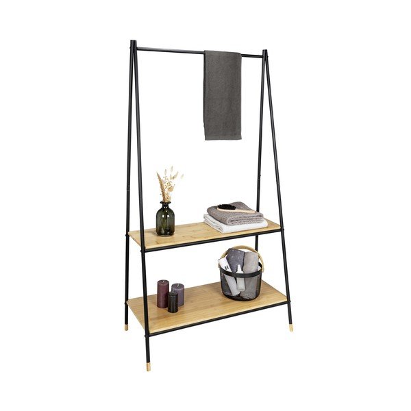 Fekete-natúr színű fém ruhatartó állvány Loft – Wenko-image-4