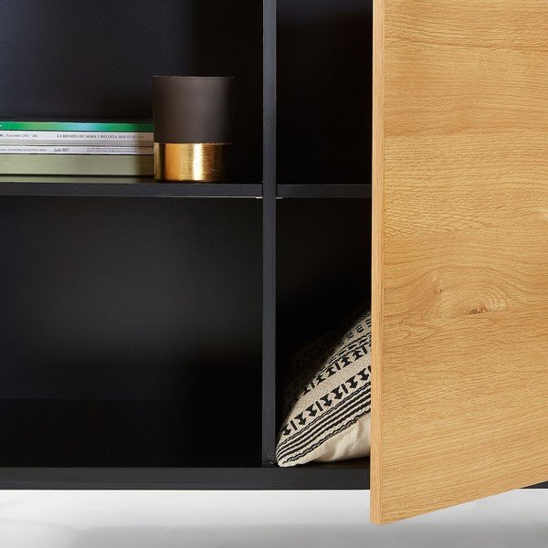 SAVOI fekete-barna komód, 165 x 80 cm - Kave Home-image-1