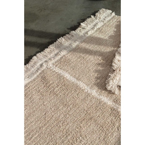 Bézs pamut futószőnyeg 80x230 cm Duetto Sage – Lorena Canals-image-3