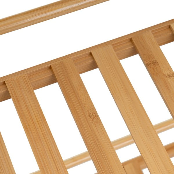 Natúr színű bambusz gurulós polcos állvány 44x75 cm – Casa Selección-image-4