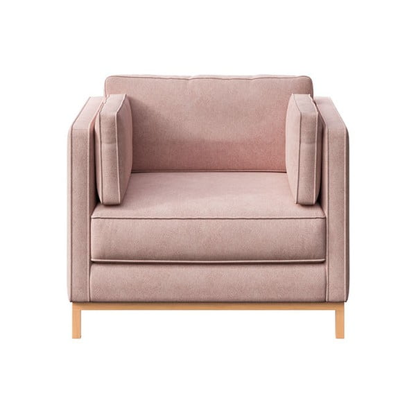 Világos rózsaszín bársony relaxációs fotel Celerio – Ame Yens