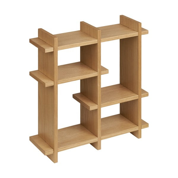 Natúr színű többszintes fali polc tölgyfa dekorral 40 cm Olsberg – House Nordic-image-3