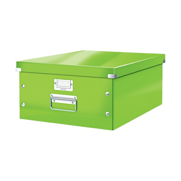 Zöld fedeles karton tárolódoboz 37x48x20 cm Click&Store – Leitz