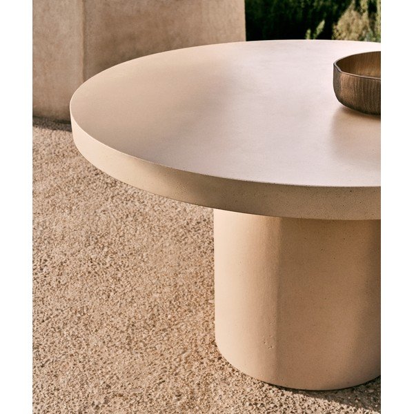 Beton kerek kerti étkezőasztal ø 120 cm Aiguablava – Kave Home-image-3