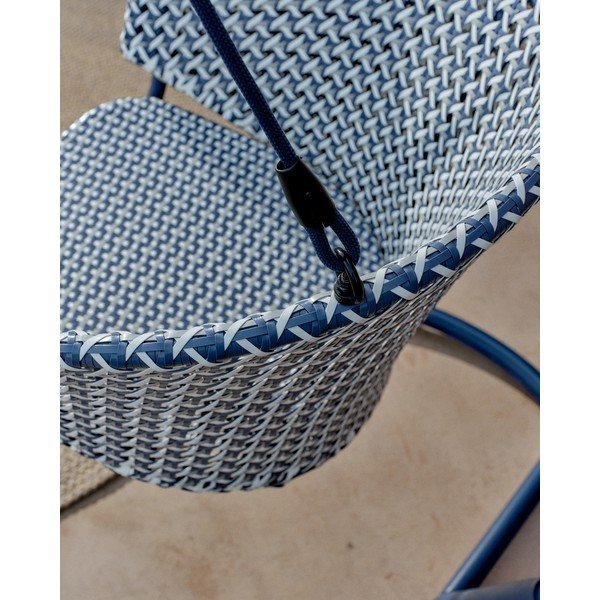 Kék rattan kerti függőfotel Saliga – Kave Home-image-4