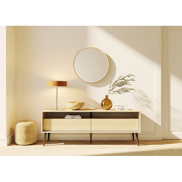 Natúr színű TV-állvány tölgyfa dekorral 150x54 cm Lake – TemaHome-image-1