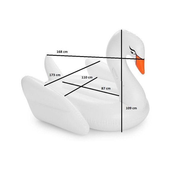 Fehér, hattyúformájú felfújható matrac - Gadgets House-image-1