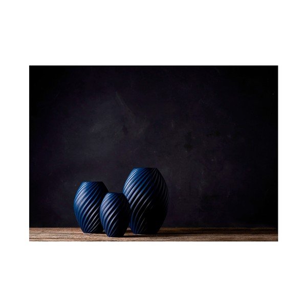 River kék porcelán váza, magasság 26 cm - Morsø-image-1