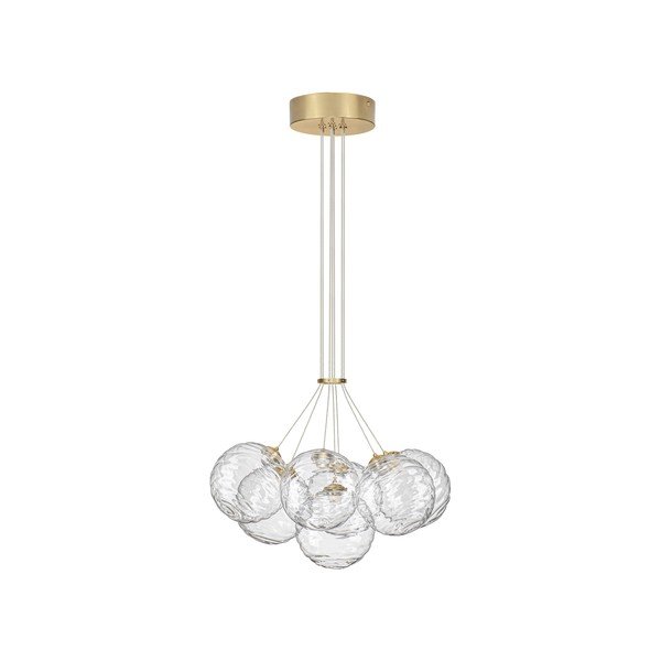 Sárgaréz színű üveg LED dimmelhető függőlámpa ø 42 cm Blazik – Nova Luce