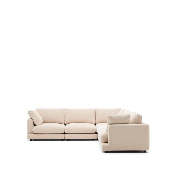 Bézs zsenília sarokkanapé Gala – Kave Home-image-2