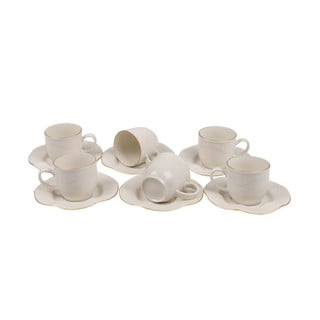 Rullio 6 db-os porcelán csésze és csészealj készlet - Kutahya