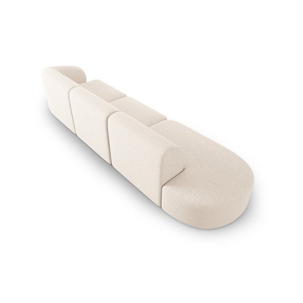 Bézs zsenília kanapé, jobb oldali 311 cm Paolo – Milo Casa-image-3