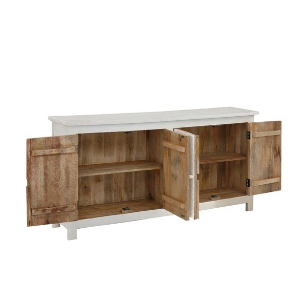 Krémszínű mangófa alacsony komód 61x40 cm Kalhana – Støraa-image-3