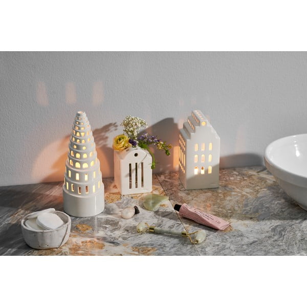 Urbania Lighthouse Manor fehér kerámia gyertyatartó - Kähler Design-image-3