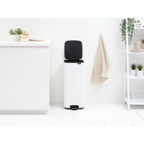 Fehér acél pedálos szemetes 30 l Bo – Brabantia-image-2
