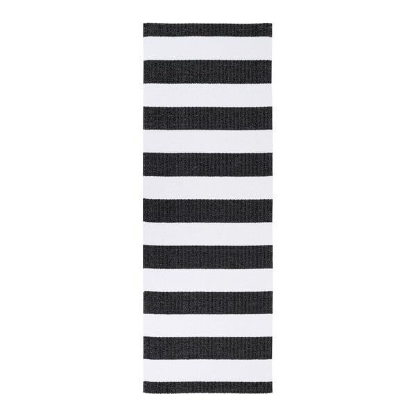 Birkas fekete-fehér bel-/kültéri futószőnyeg, 70 x 350 cm - Narma
