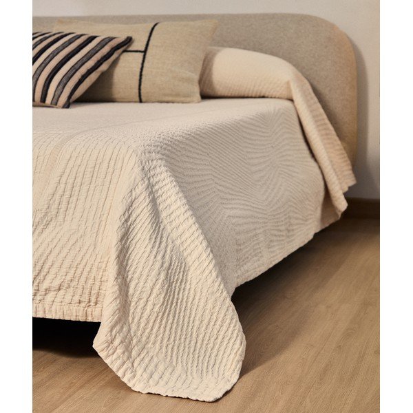 Krémszínű ágytakaró 240x260 cm Raylo – Kave Home-image-3