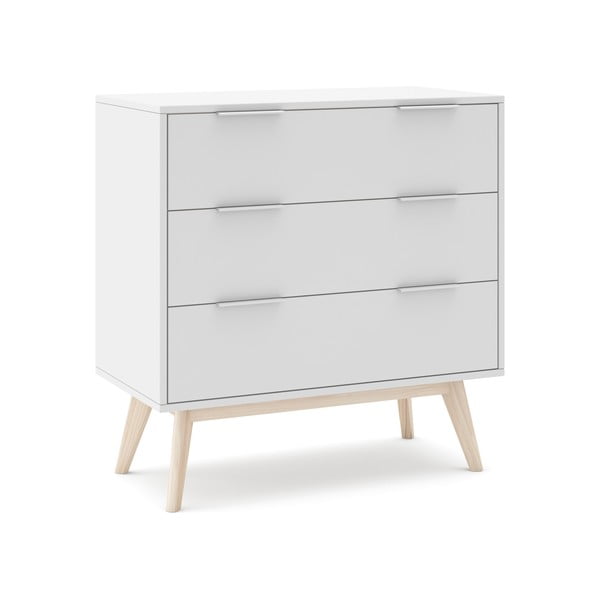 Fehér alacsony komód 80x83 cm Campus – Marckeric-image-2