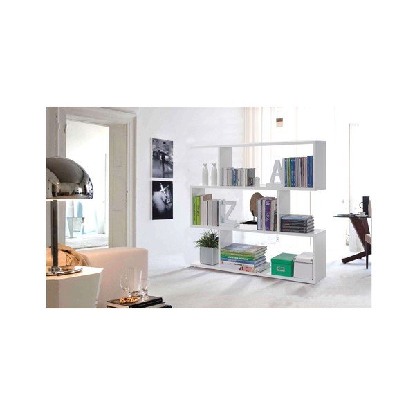 Zig Zag fehér könyvespolc - Evergreen House-image-1