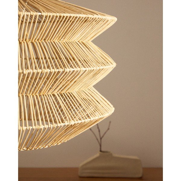 Natúr színű függőlámpa rattan búrával Dakit – Kave Home-image-2