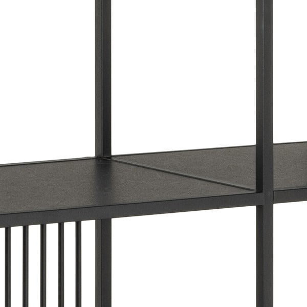 Fekete könyvespolc 120x185x35 cm Strington – Actona-image-4