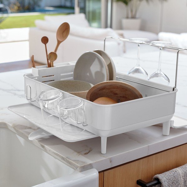 Fehér acél edényszárító – simplehuman-image-1