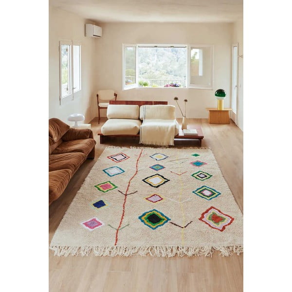 Krémszínű mosható kézi szövésű pamut szőnyeg 170x240 cm Kaarol – Lorena Canals-image-1