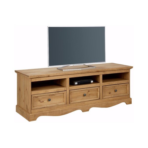 Monty TV-állvány tömör borovi fenyőfából, szélesség 163 cm - Støraa-image-2
