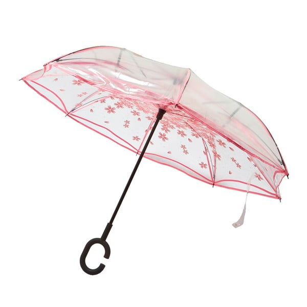 Spring Blossom átlátszó esernyő rózsaszín részletekkel, ⌀ 110 cm