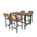 Natúr színű négyszemélyes kerti étkezőgarnitúra Nova – Bonami Selection