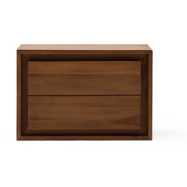 Sötétbarna teakfa fali mosdó alatti szekrény 60x40 cm Kenta – Kave Home