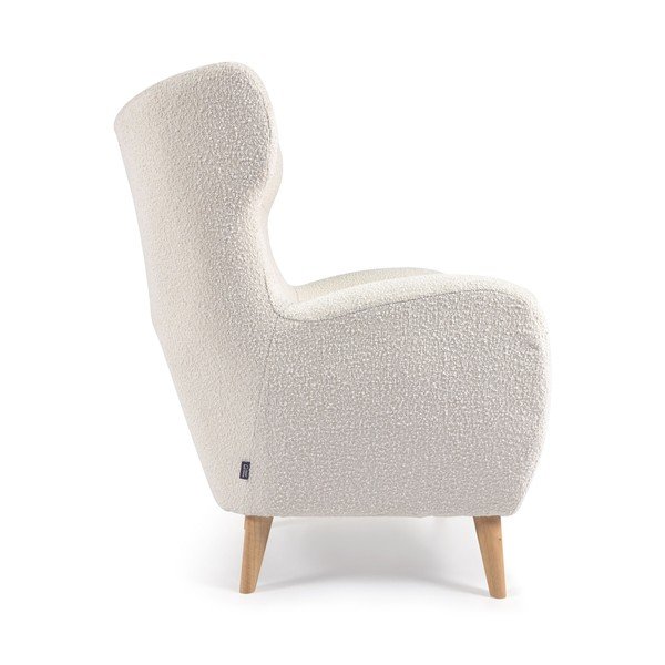 Fehér buklé fotel Patio – Kave Home-image-3