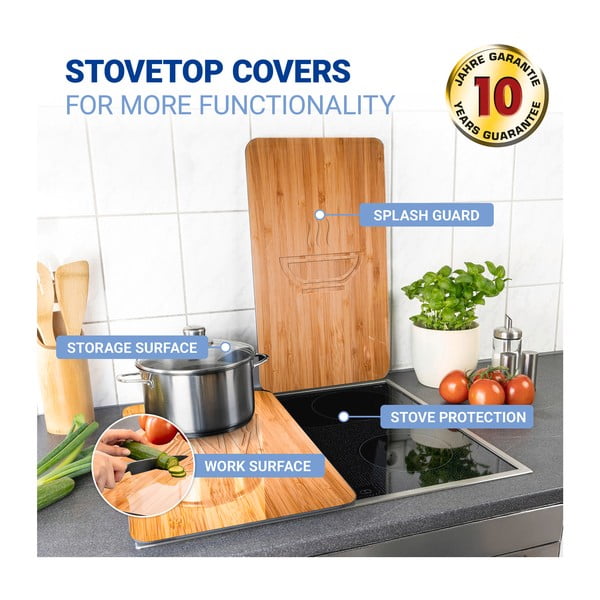 Edzett üveg tűzhely fedőlap szett 2 db-os 30x52 cm Lunch – Wenko-image-3