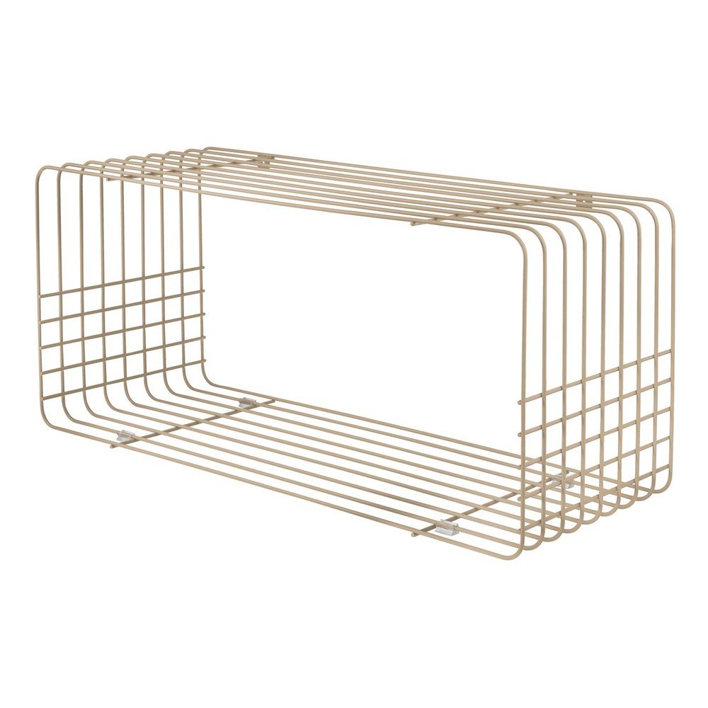Bézs többszintes fém fali polc 70 cm Wire Mette Ditmer Denmark