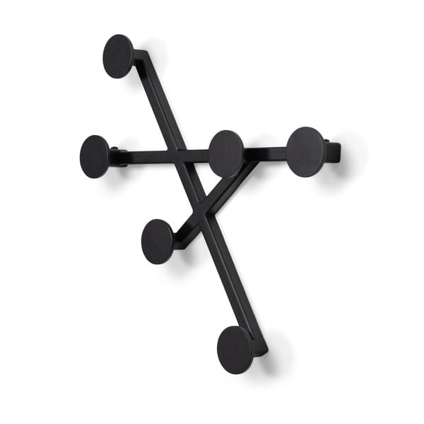 Fekete fém fali fogas Bottoni – Spinder Design-image-2