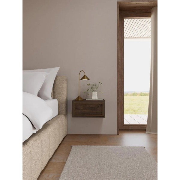 Sötét natúr színű függő éjjeliszekrény tölgyfa dekorral Palmdale – Actona-image-1