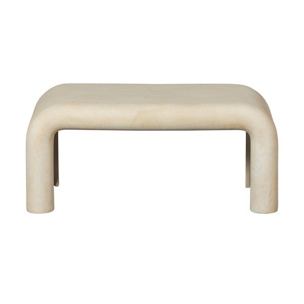 Krémszínű dohányzóasztal szett kő dekorral  2 db-os 42x92 cm Stani – WOOOD-image-3