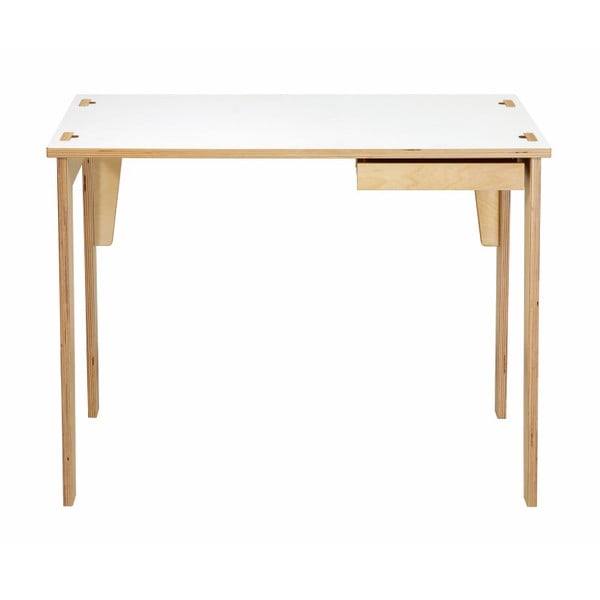 Sandra fiókos íróasztal, fehér asztallappal - We47