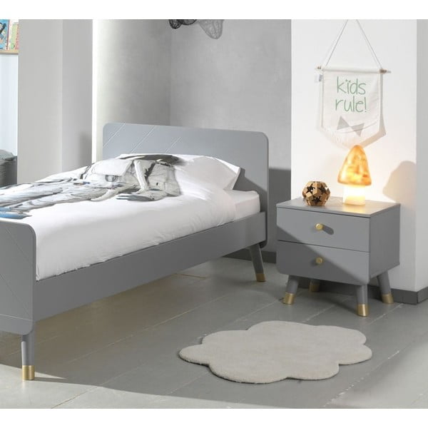 Billy szürke gyerek borovi fenyő éjjeliszekrény - Vipack-image-1