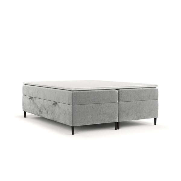 Szürke ágyneműtartós boxspring ágy 180x200 cm Araya – Maison de Rêve