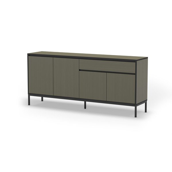 Sötétzöld alacsony komód 180x80 cm Lorenza – Marckeric-image-2