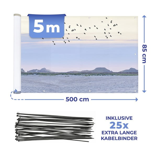 Műanyag belátásgátló erkélyre 500x85 cm North Sea Coast – Maximex-image-4