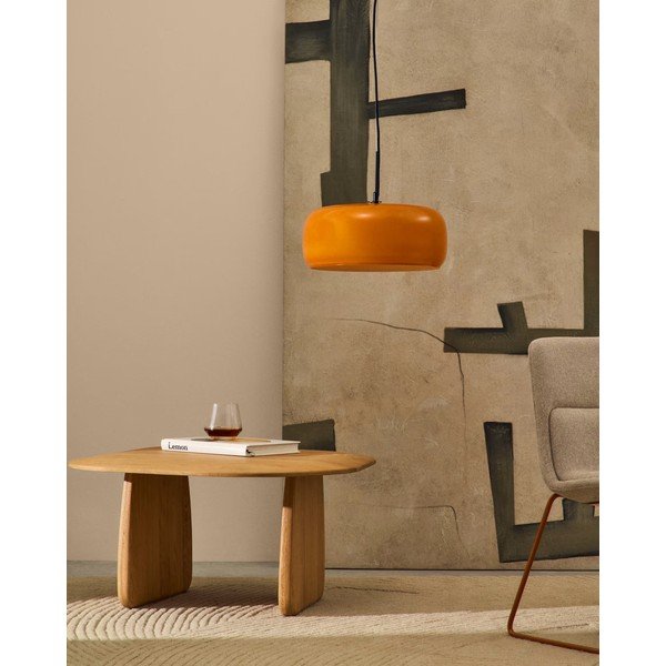 Narancssárga LED függőlámpa üveg búrával ø 38 cm Reig – Kave Home-image-1